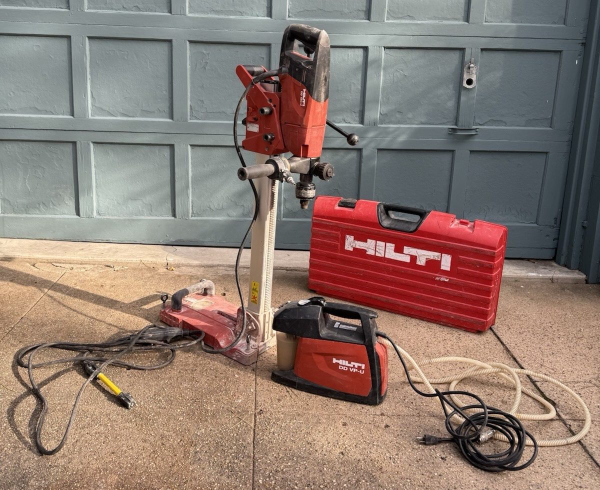 Hilti DD 150-U Diamond Core Drill Rig 120V with Stand and DD VP-U Vacuum System