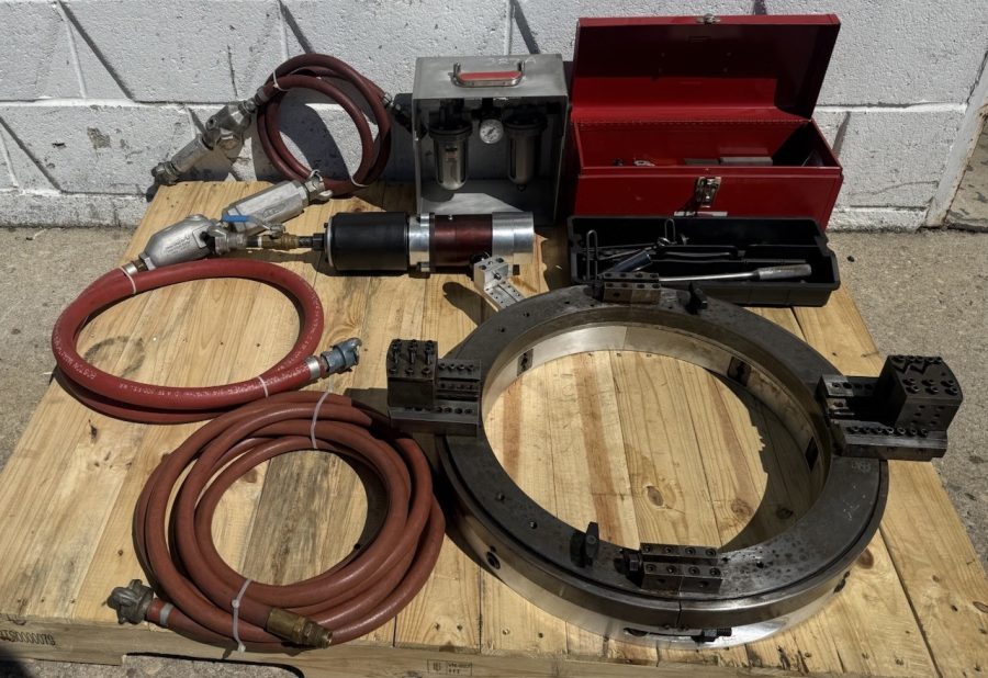 MACTECH 816LC Clamshell Pipe Lathe Split Frame with Air Motor 10.75”-16”