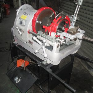 WHEELER REX 6590 2 1/2 - 6" PIPE THREADER with 2 DIE HEADS ON WHEELED CART